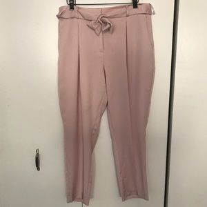 Atmosphere Dusty Pink Tapered Tie Waist Pants